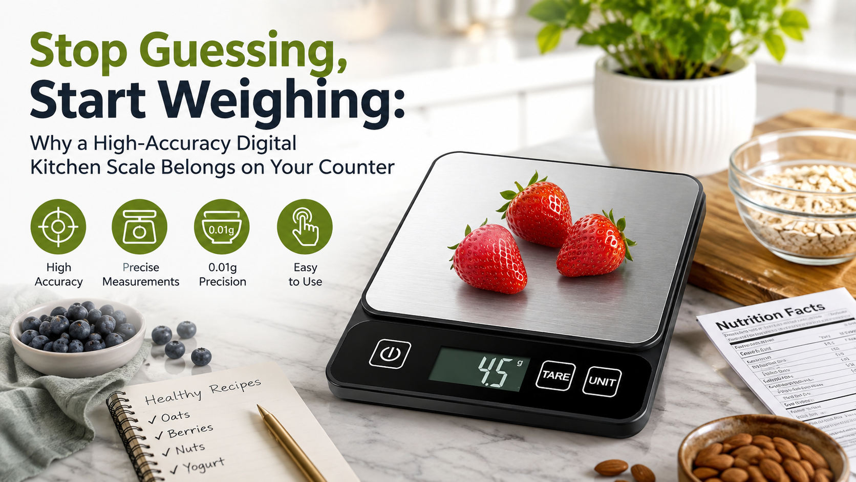 Stop Guessing, Start Weighing: Why a High-Accuracy Digital Kitchen Scale Belongs on Your Counter | Precision Cooking Guide