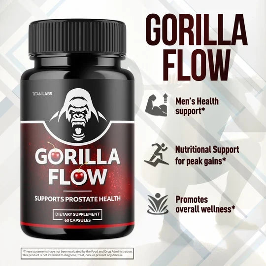 GorillaFlow Advanced Male Support Supplement — Daily Prostate &amp; Urinary Wellness, 2-Pack