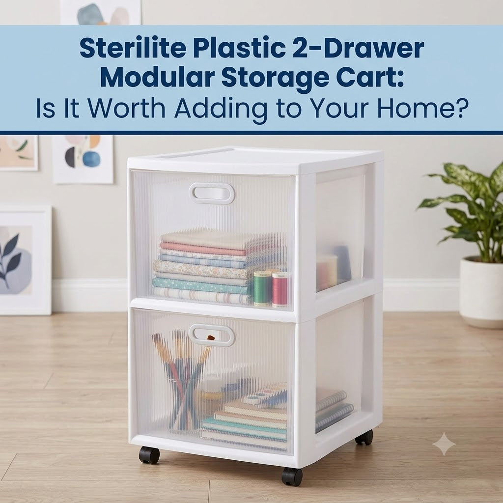 Sterilite Plastic 2-Drawer Modular Storage Cart Review | Is It Worth Adding to Your Home?