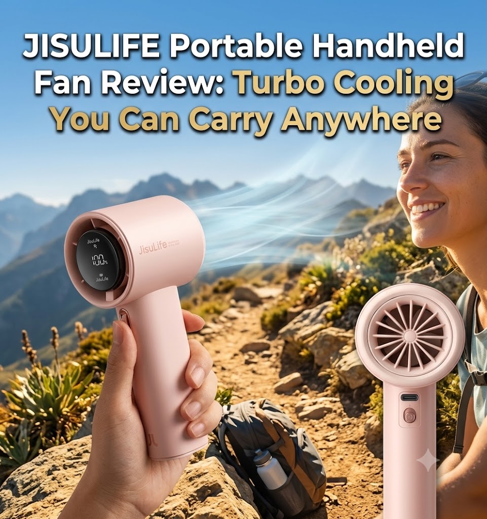 JISULIFE Portable Handheld Fan Review | Turbo Cooling Anywhere