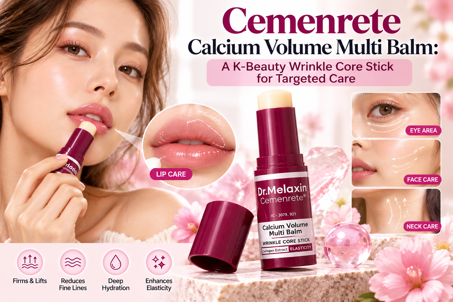 Cemenrete Calcium Volume Multi Balm: A K-Beauty Wrinkle Core Stick for Targeted Care