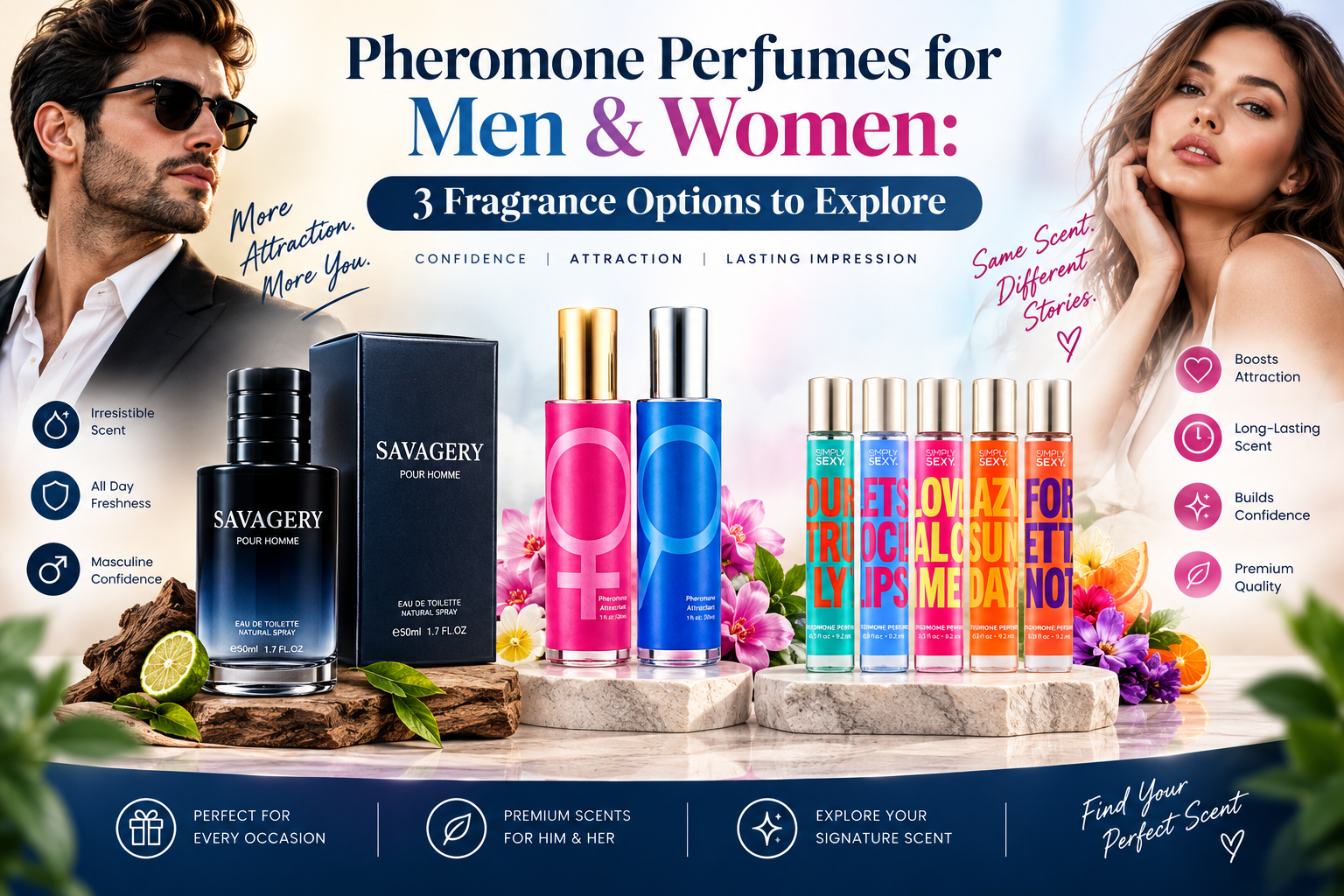 Pheromone Perfumes for Men & Women: 3 Fragrance Options to Explore