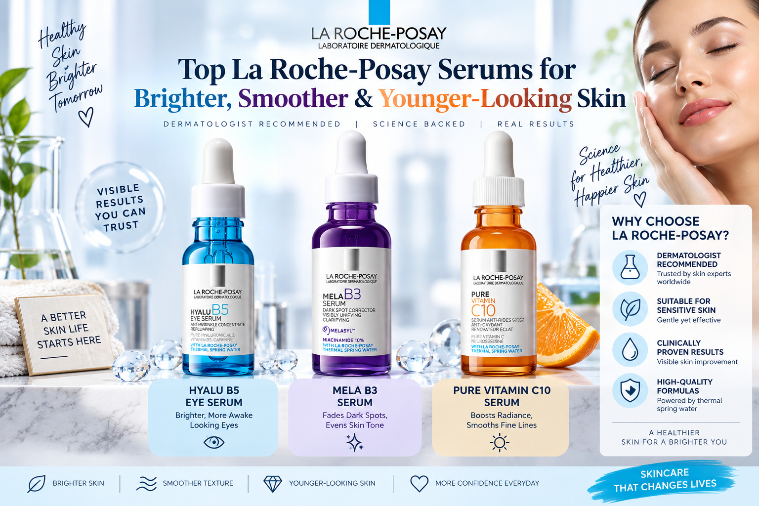 Top La Roche-Posay Serums for Brighter, Smoother & Younger-Looking Skin