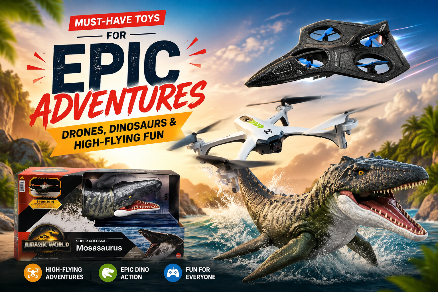 Must-Have Toys for Epic Adventures: Drones, Dinosaurs & High-Flying Fun