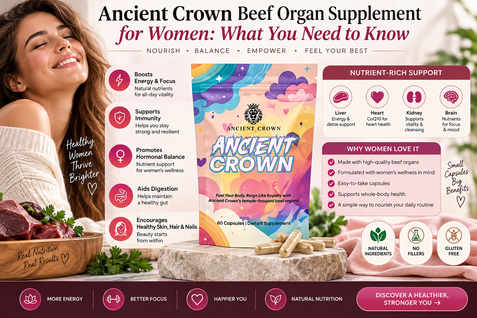 Ancient Crown Beef Organ Supplement for Women: What You Need to Know