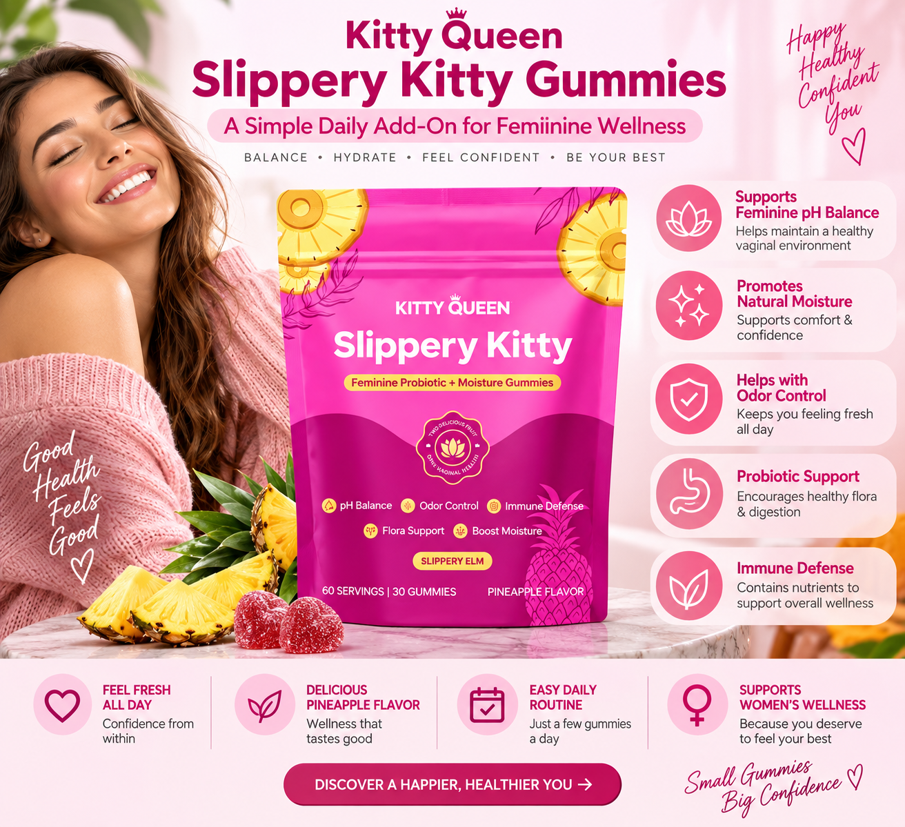 Kitty Queen Slippery Kitty Gummies: A Simple Daily Add-On for Feminine Wellness