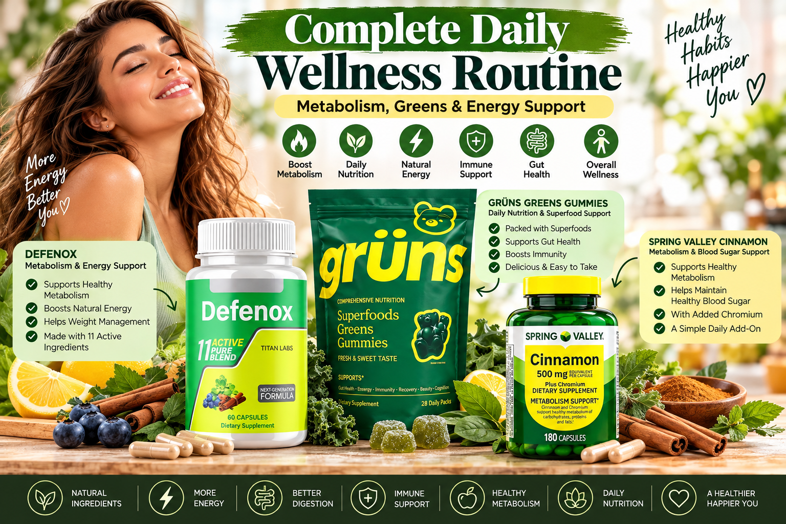 Complete Daily Wellness Routine: Metabolism, Greens &amp; Energy Support