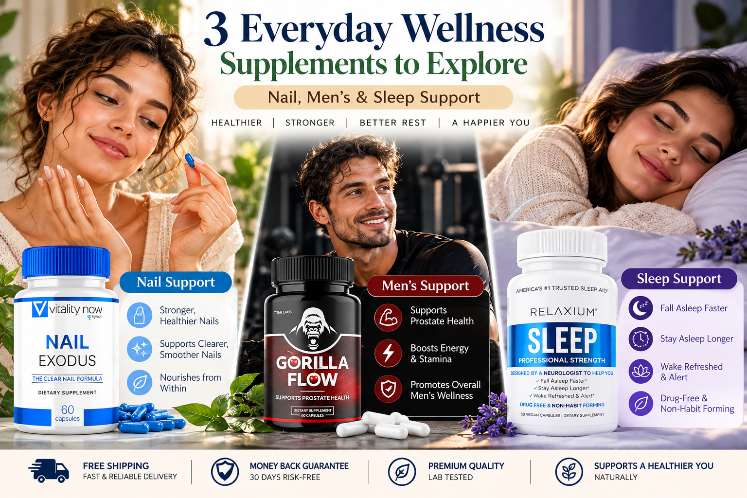 3 Everyday Wellness Supplements to Explore: Nail, Men's &amp; Sleep Support