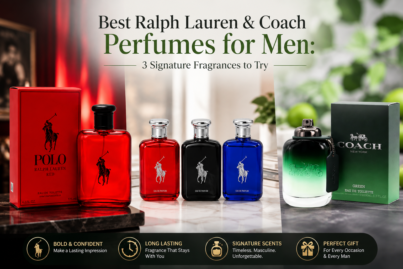 Best Ralph Lauren & Coach Perfumes for Men: 3 Signature Fragrances to Try