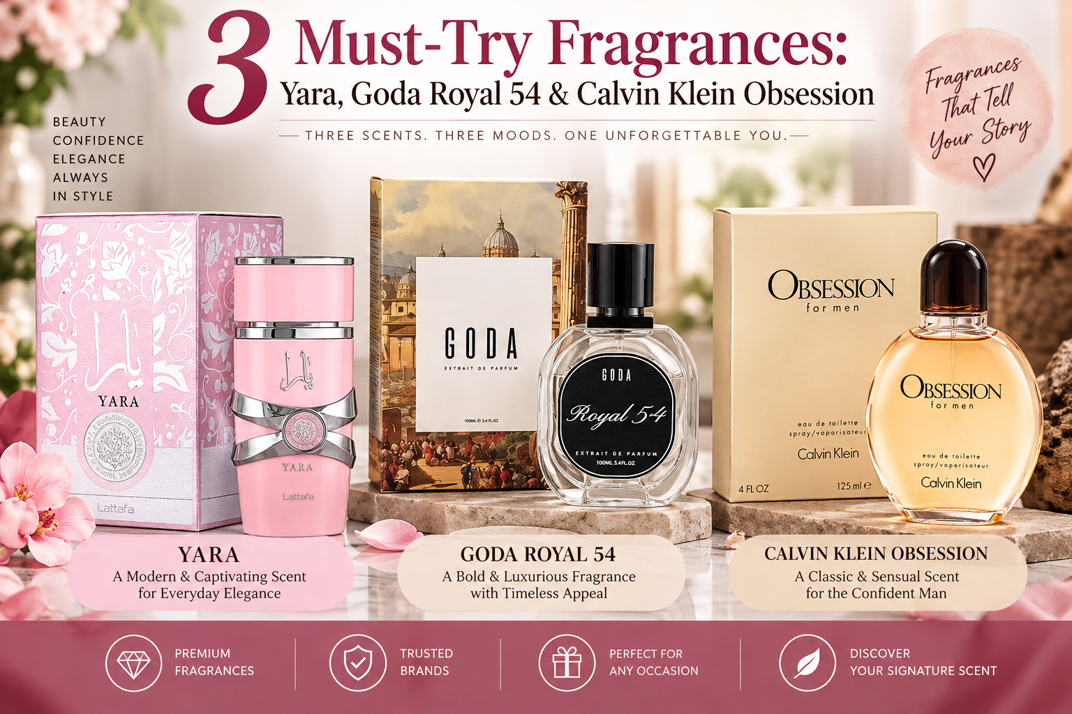 3 Must-Try Fragrances: Yara, Goda Royal 54 & Calvin Klein Obsession