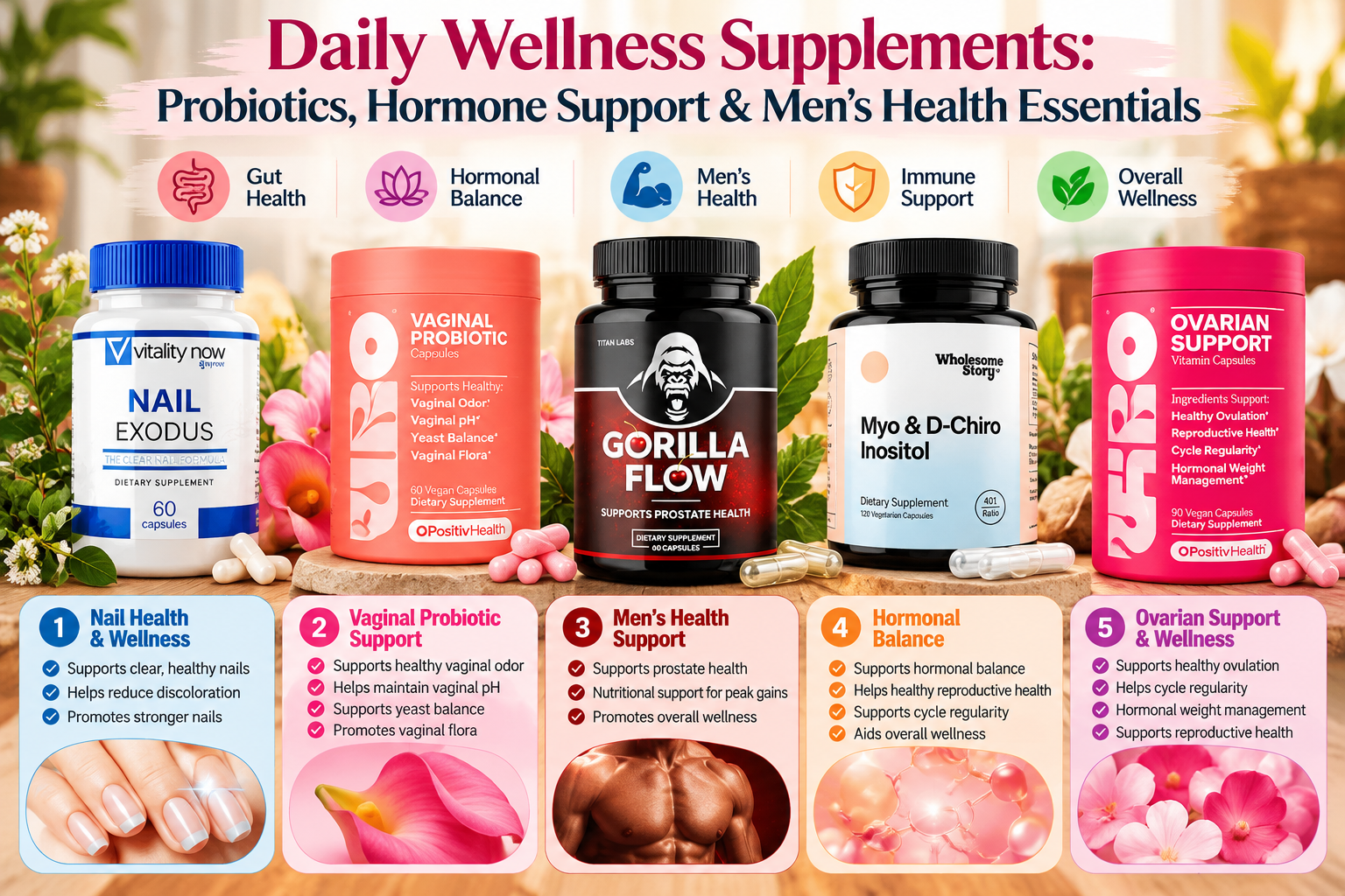 Daily Wellness Supplements: Probiotics, Hormone Support & Men’s Health Essentials