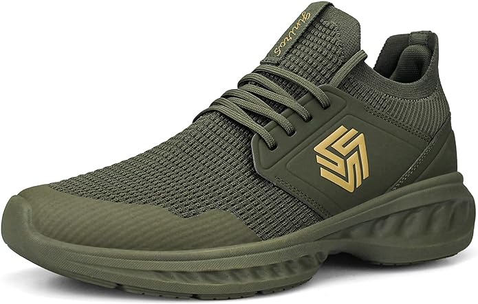 Giniros Mens Running Shoes Slip On Walking Shoes Non Slip Work Shoes Comfy Breathable Lightweight Fashion Tennis Gym Sneakers - 24hrsmart