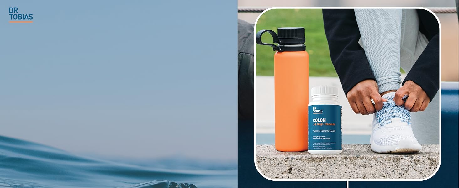 Dr. Tobias Colon 14 Day Cleanse, Advanced Gut Cleanse Detox for Women & Men with Cascara Sagrada, Psyllium Husk, Senna Leaf & Probiotics, Non-GMO Colon Cleanse, 28 Capsules 1-2 Daily 24Hr Smart