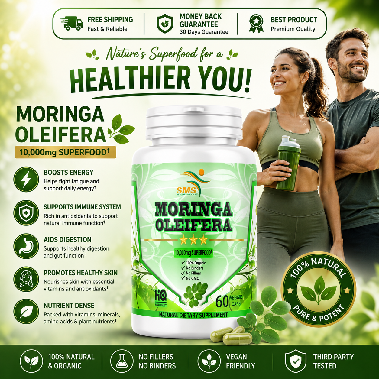 Moringa 10:1 extract leaf powder from Moringa oleifera