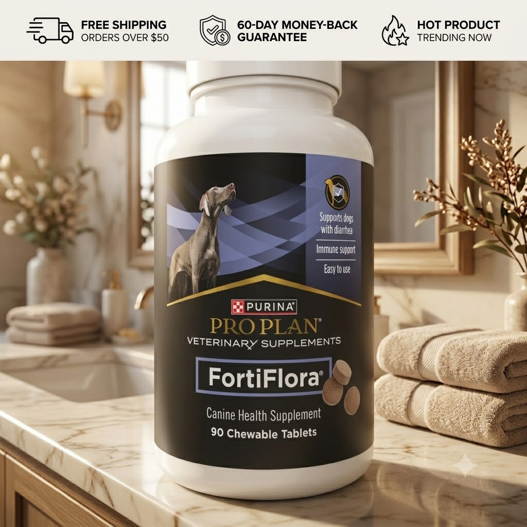 Purina Pro Plan FortiFlora Probiotic Supplements for Dogs (90 Tabs) - 24hrsmart