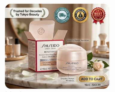 SHISEIDO BENEFIANCE Wrinkle Smoothing EYE Cream 0.5oz/15 ml Lift Ultimune - 24hrsmart