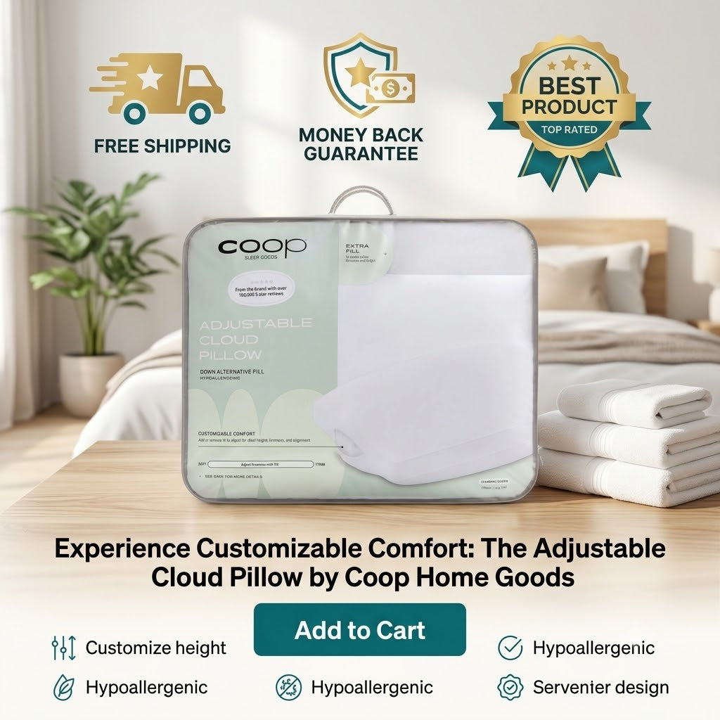 Coop Home Goods Medium The Adjustable Cloud Pillow - 24hrsmart