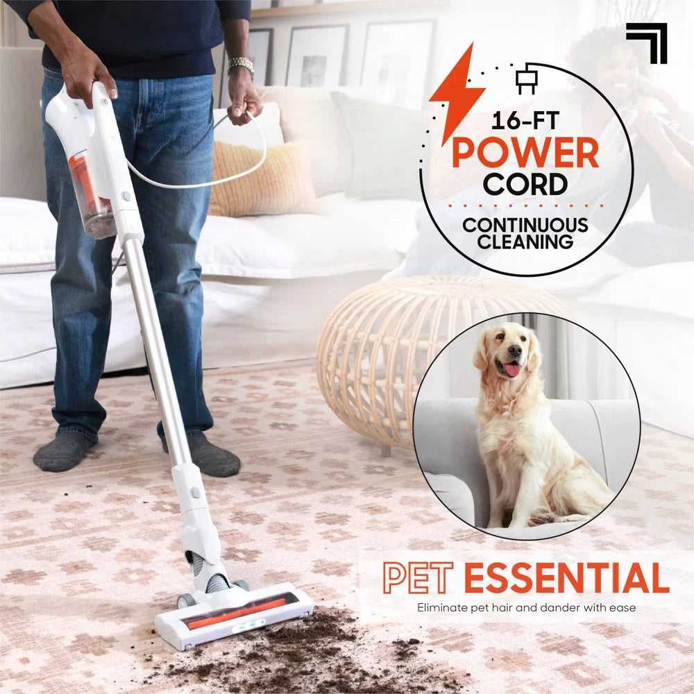 Sharper Image Powerslim Corded Handheld and Stick Vacuum White - 24hrsmart
