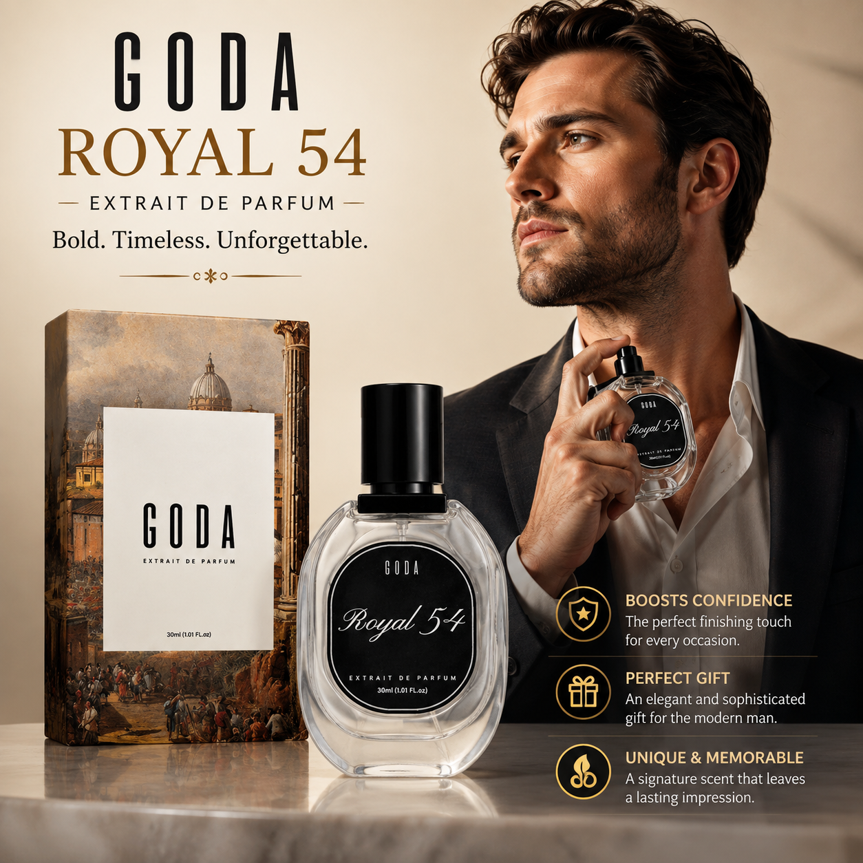 GODA Royal 54 premium perfume new in box for special occasions and fragrance collections