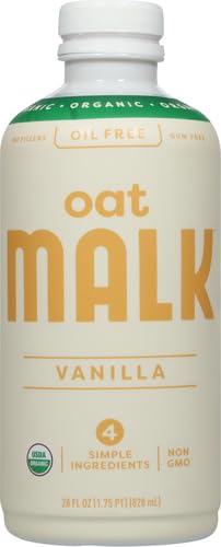 MALK Organic Vanilla Oat Milk 28 fl oz - Non GMO, Gluten Free, Dairy Free, Plant Based, Vegan 24hrsmart