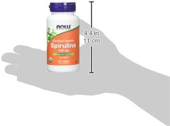 NOW Foods Spirulina, 500 mg, Organic, 100 Tablets 24Hr Smart