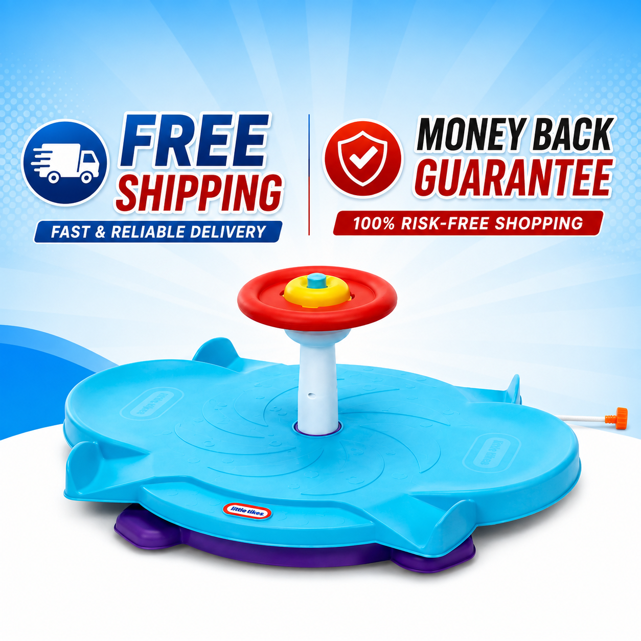 Little Tikes Fun Zone Dual Twister - Indoor / Outdoor Water Spinner - 24hrsmart