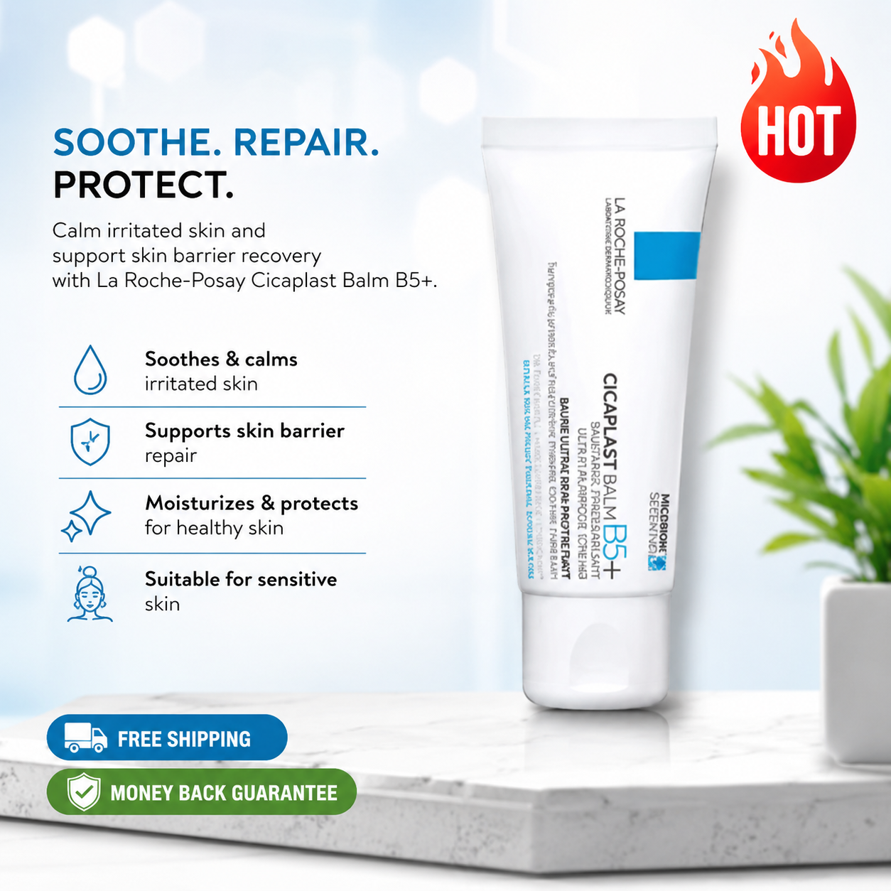 'La Roche Posay' Cicaplast Baume B5+ Ultra Repairing Soothing Balm 100ml - 24hrsmart