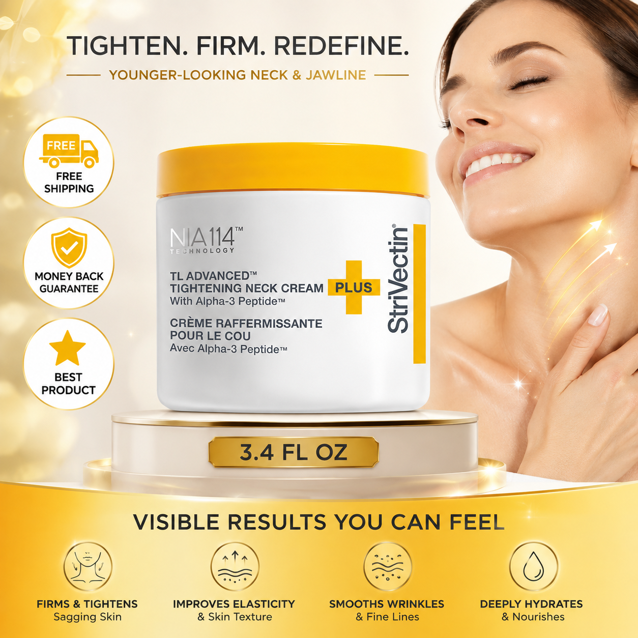 Strivectin Neck Cream TL Advanced Tightening Plus 3.4 oz - 24hrsmart