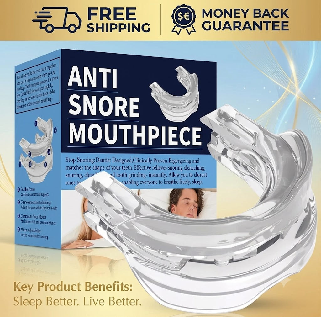 Anti Snore Mouthpiece Sleep Aids Mouth Guards Stop Snoring Adjustable Bruxisms - 24hrsmart