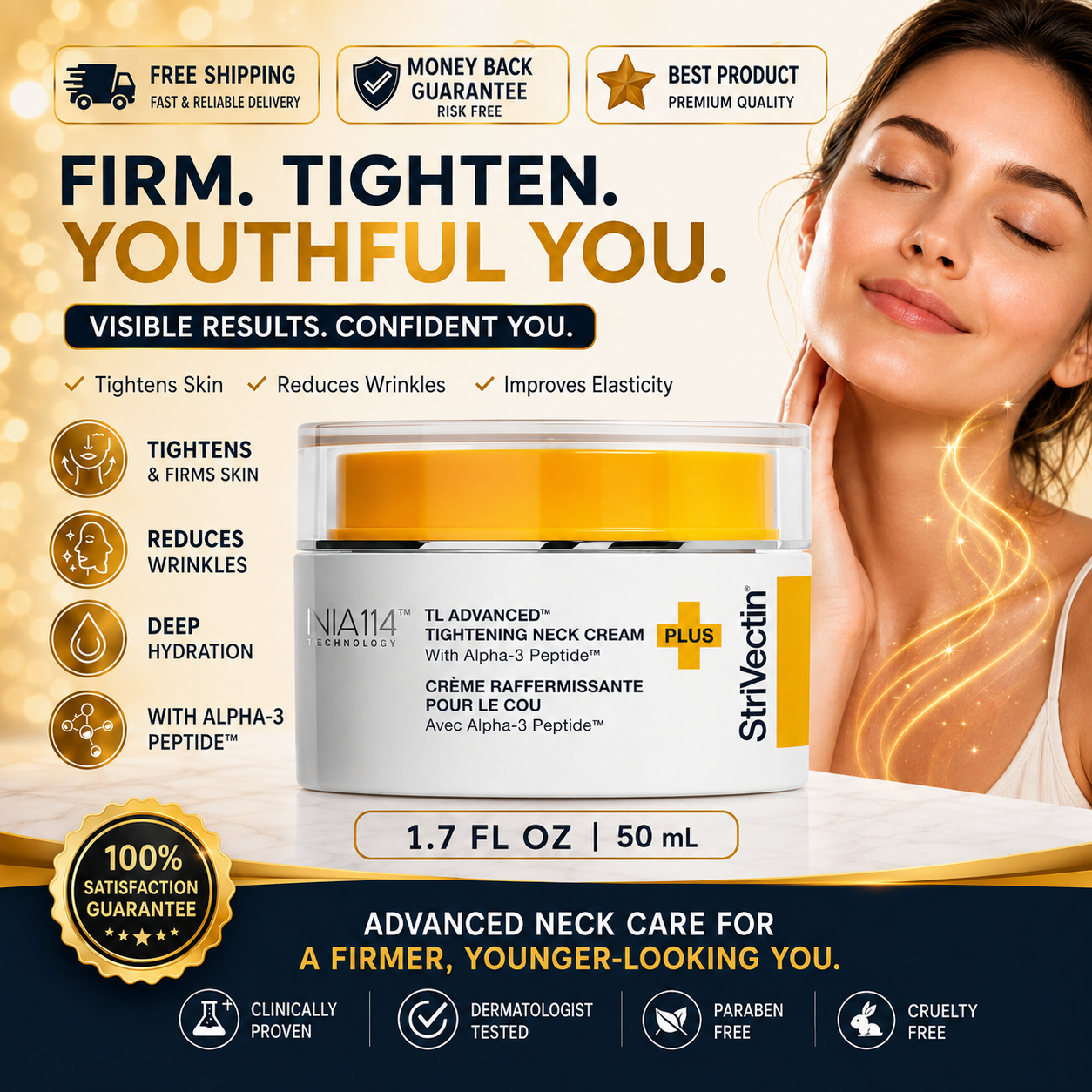 Strivectin TL Advanced Tightening Neck Cream Plus 1.7 oz. Neck & Chest Treatment - 24hrsmart