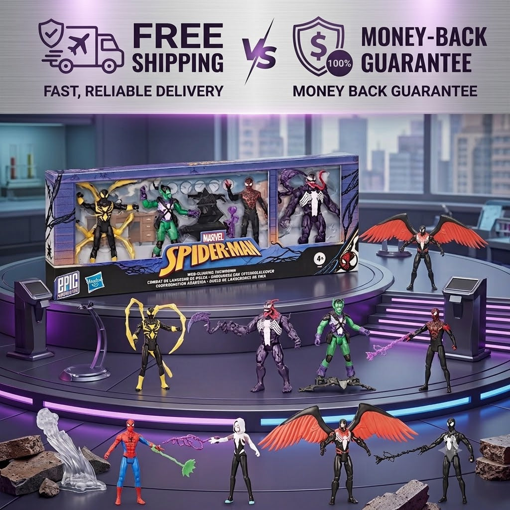 Marvel Epic Hero Series Web-Slinging Showdown Action Figure 8-Pack N-A1R3S3 - 24hrsmart