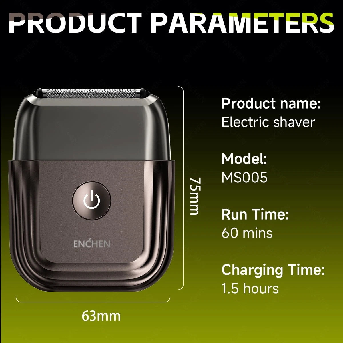 Mini Electric Razor for Men, IPX7 Wet/Dry, USB-C, Portable - 24hrsmart
