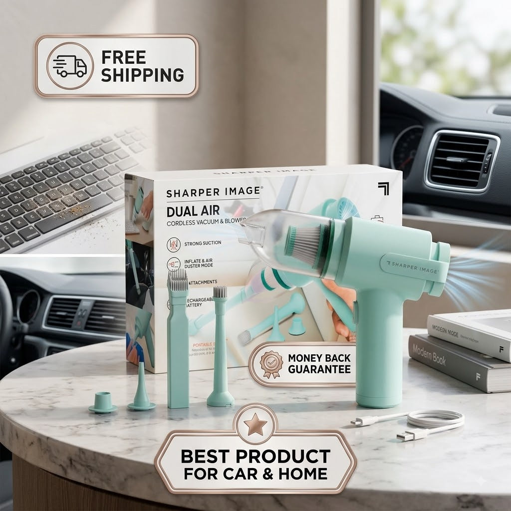 Sharper Image Cordless Handheld Vacuum and Blower Green
