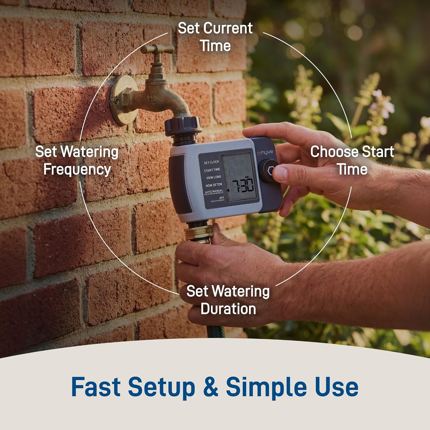 Orbit B-hyve XD Bluetooth 1-Outlet Hose Faucet Timer Watering Sensors Timers - 24hrsmart