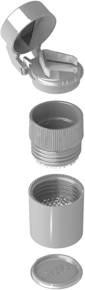 Ezy Dose Pill Crusher, Cutter and Grinder, Crushes Pills, Vitamins, Tablets, Stainless Steel Blade, Removable Drinking Cup, Red - 24hrsmart