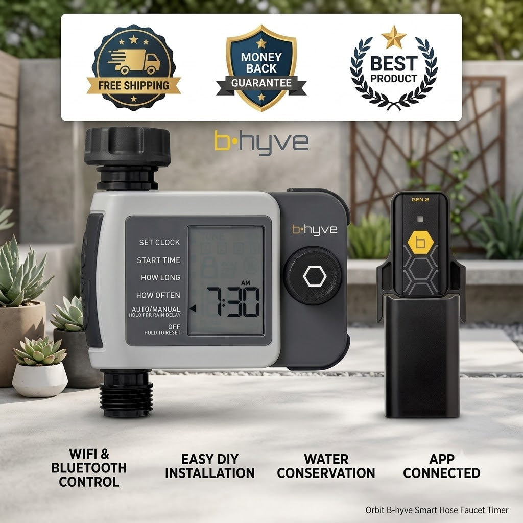 Orbit B-hyve XD Bluetooth 1-Outlet Hose Faucet Timer Watering Sensors Timers - 24hrsmart