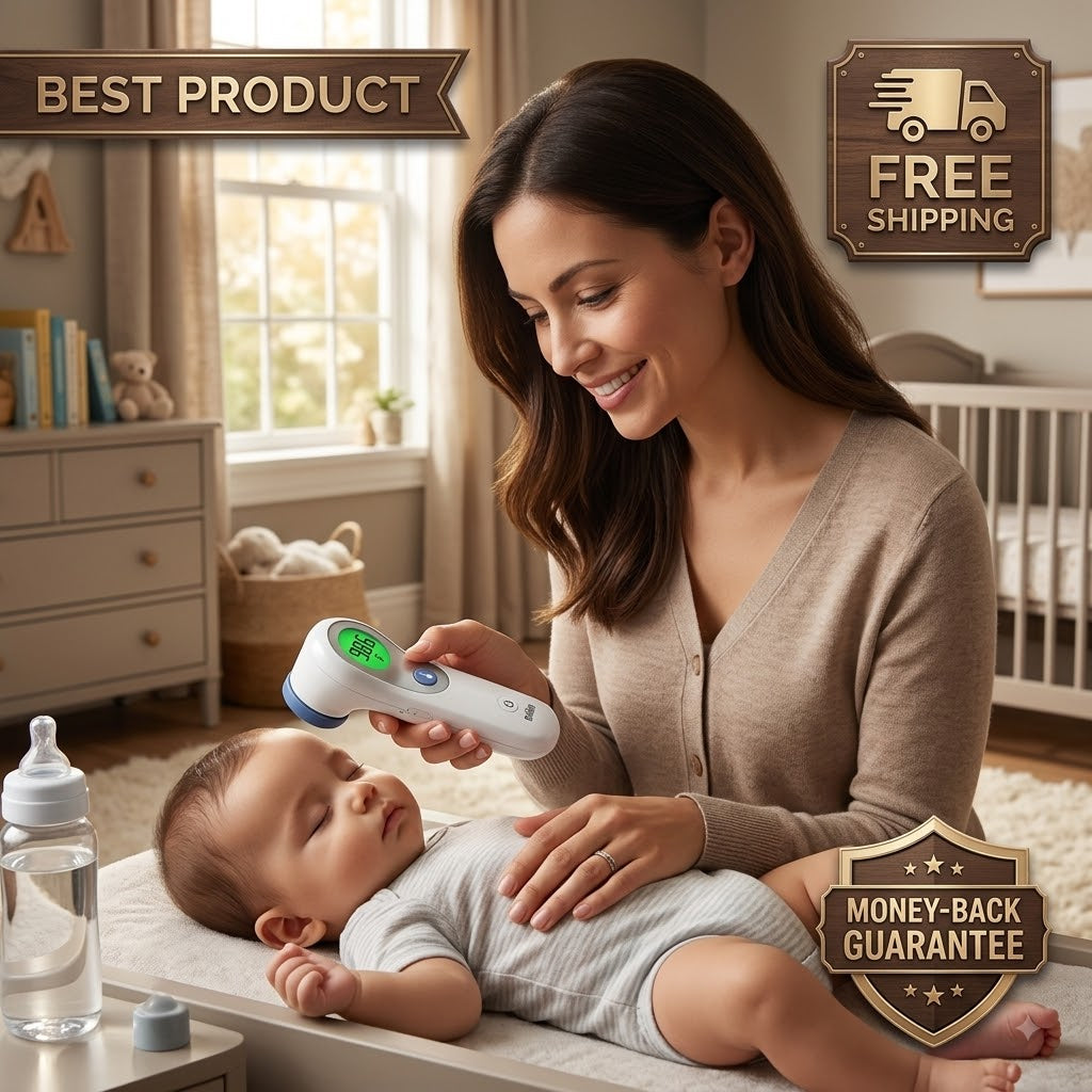 Braun No Touch + Forehead Thermometer – Fast Digital Temperature Monitor for Newborn & Up