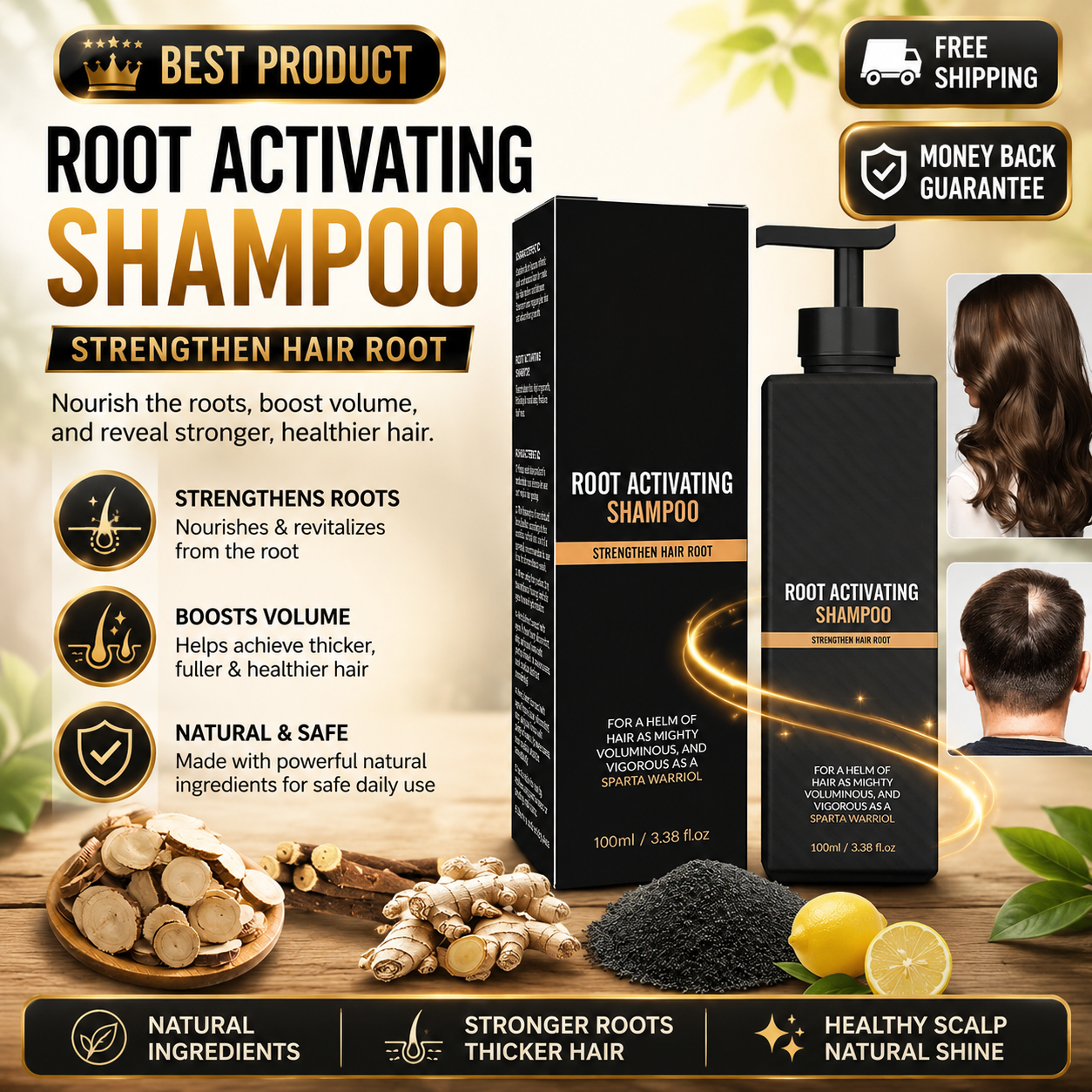 Root Activator Shampoo SPARTAN Hair Loss Shampoo Root Activator ( 100ml ) - 24hrsmart