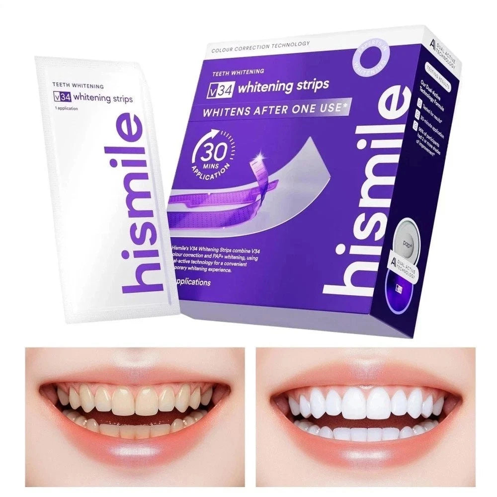 Hismile V34 Teeth Whitening Strips – 14 Pack - 24hrsmart