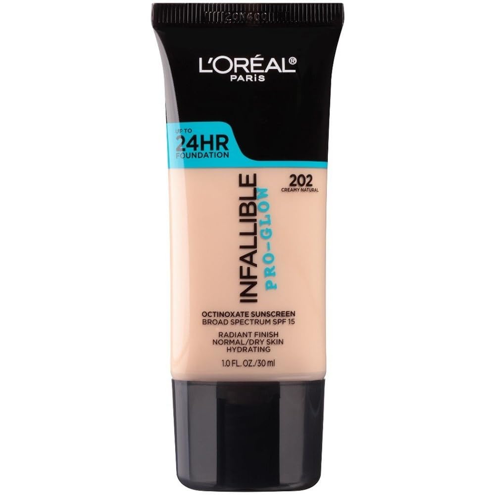 L’Oréal Paris Makeup Infallible Up to 24HR Pro-Glow Foundation, 202 Creamy Natural, 1 fl; oz. - 24hrsmart