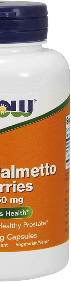 NOW Foods Saw Palmetto Berries, 550 mg, 100 Veg Capsules 24Hr Smart