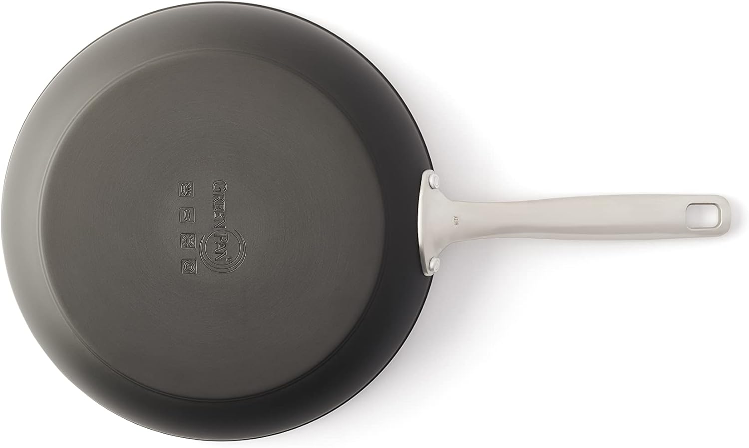 GreenPan Chatham Hard Anodized Healthy Ceramic Nonstick 8" and 10" Frying Pan Skillet Set, Omelette and Egg Pan, PFAS-Free, Dishwasher Safe, Oven Safe, Gray - 24hrsmart