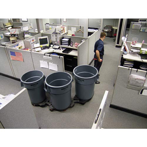 Rubbermaid Commercial Products BRUTE Heavy-Duty Round Trash/Garbage Can, 10-Gallon, Gray, Outdoor Waste Container for Home/Garage/Bathroom/Outdoor/Driveway - 24hrsmart