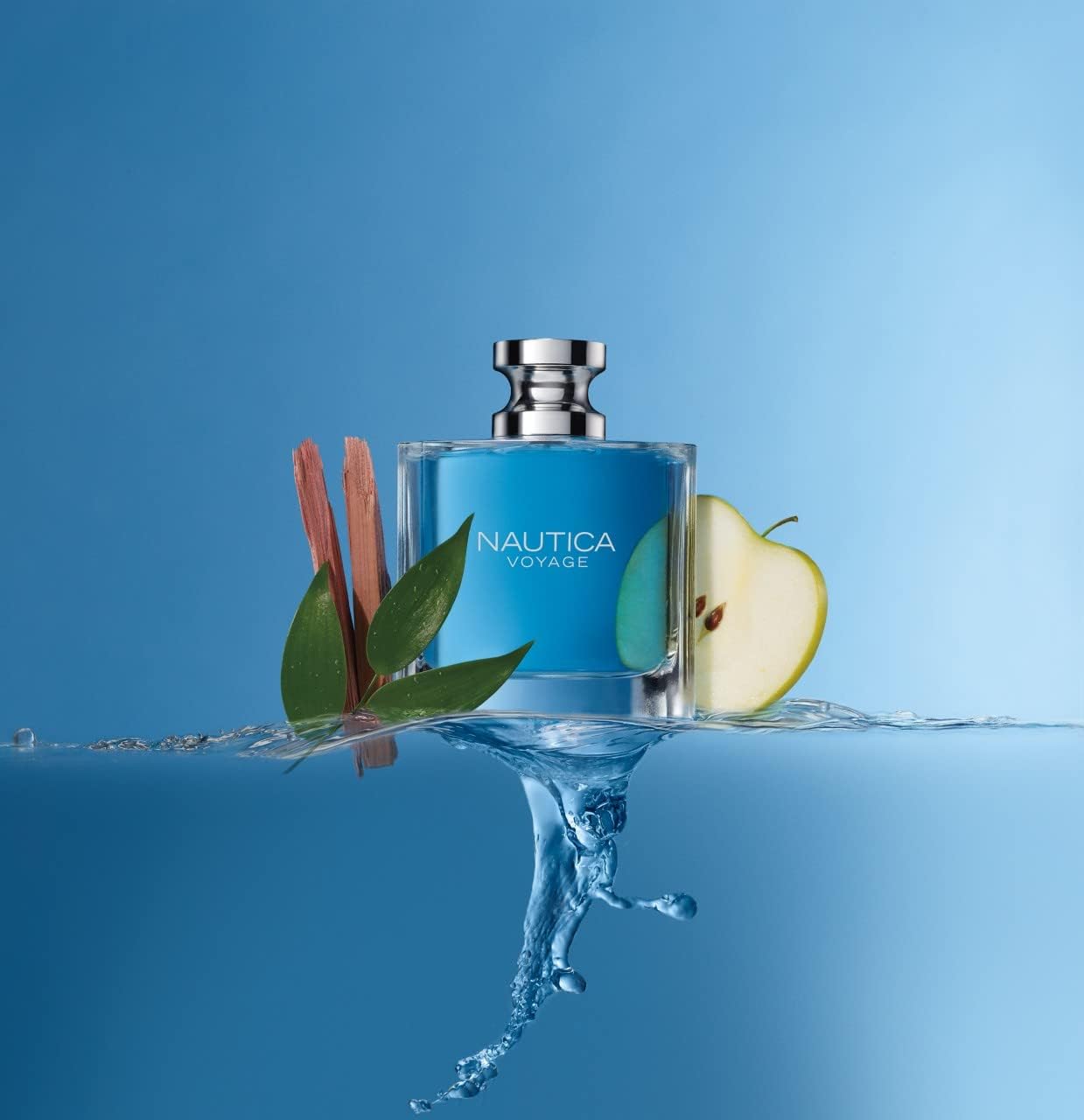 Nautica Voyage Eau de Toilette 3.3 fl oz (Pack of 1), Notes of Apple, Cedarwood, Mimosa, Men's Fragrance, Long Lasting, Everyday Fragrance, Travel Size 24Hr Smart