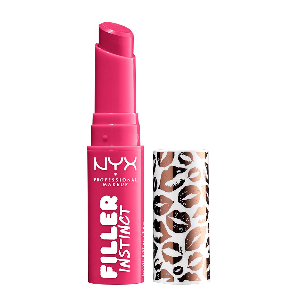 NYX PROFESSIONAL MAKEUP Filler Instinct Plumping Lip Color, Lip Balm - Juicy Pout (Cherry Red) - 24hrsmart