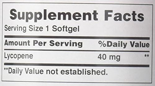 Puritan's Pride Lycopene 40 mg - 60 Softgels 24Hr Smart