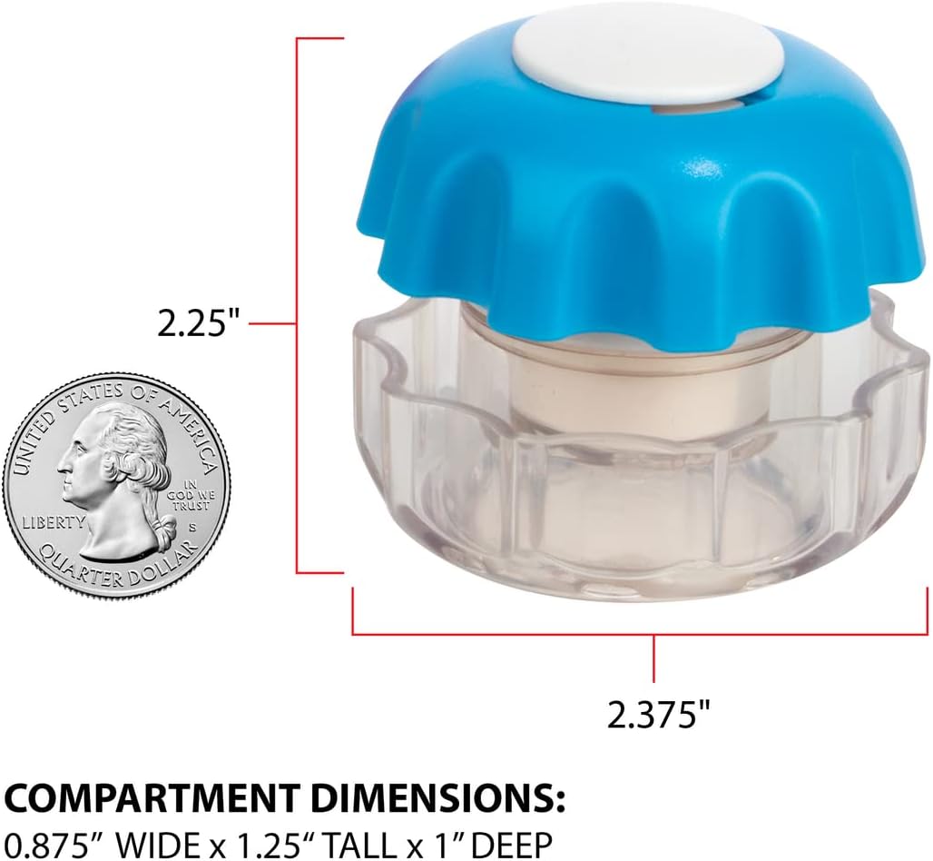 EZY DOSE Crush Pill, Vitamins, Tablets Crusher and Grinder, Storage Compartment, Assorted Colors, Small - 24hrsmart