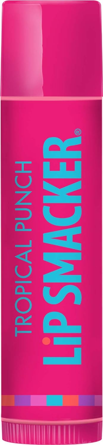 Lip Smacker Original & Best Holiday Flavored Lip Balm Party Pack, Oatmeal Cookie, Vanilla, Mango, Watermelon, Tropical Punch, Cotton Candy, Kiwi, Strawberry, Clear - 24hrsmart