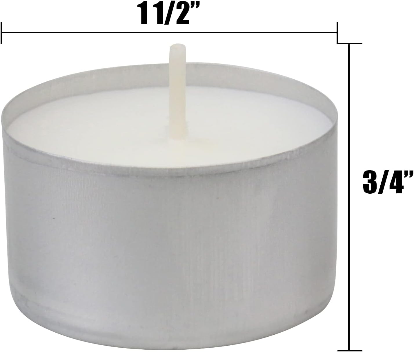 Stonebriar Long Burning Tea Light Candles, 6 to 7 Hour Extended Burn Time, White, Unscented, Bulk 200-Pack (SM-TL200) - 24hrsmart