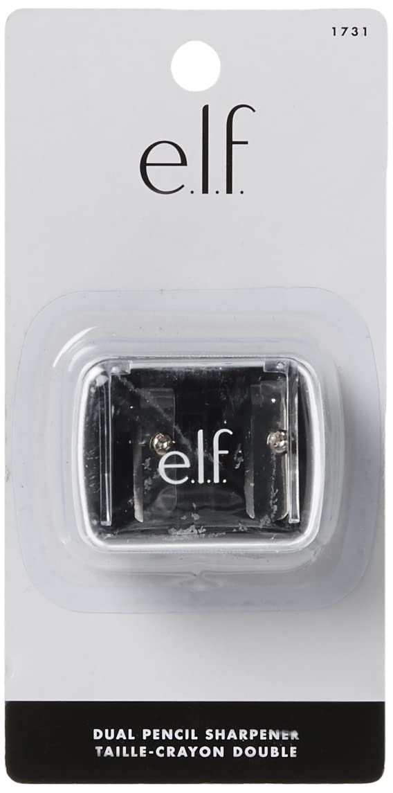 e.l.f. Dual-Pencil Sharpener, Convenient, Essential Tool, Sharpens, Easy To Clean, Travel-Friendly, Compact, Vegan & Cruelty-Free, Hand Powered, 1 Count (Pack of 1) - 24hrsmart